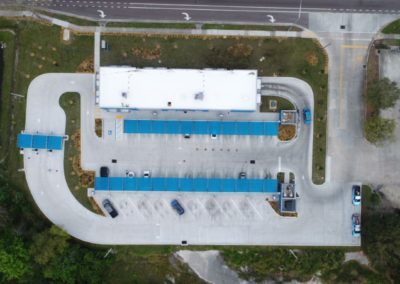 areal view of car wash