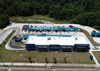Total Package Car Wash Building aerial view